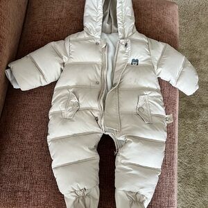Cozy Cream Kids Puffer Jacket